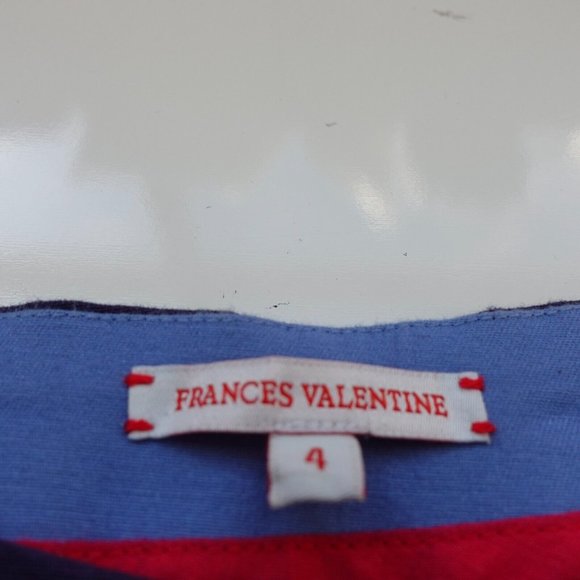 FRANCES VALENTINE Pants Womens Size 4 Blue Cotton Dress Navy Trouser 26x25‎ - Picture 3 of 11
